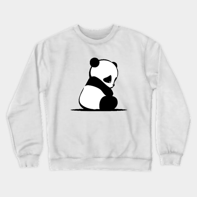 Sad Panda Crewneck Sweatshirt by YoungRichFamousAuthenticApparel